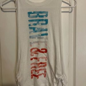 Brave and free muscle tank